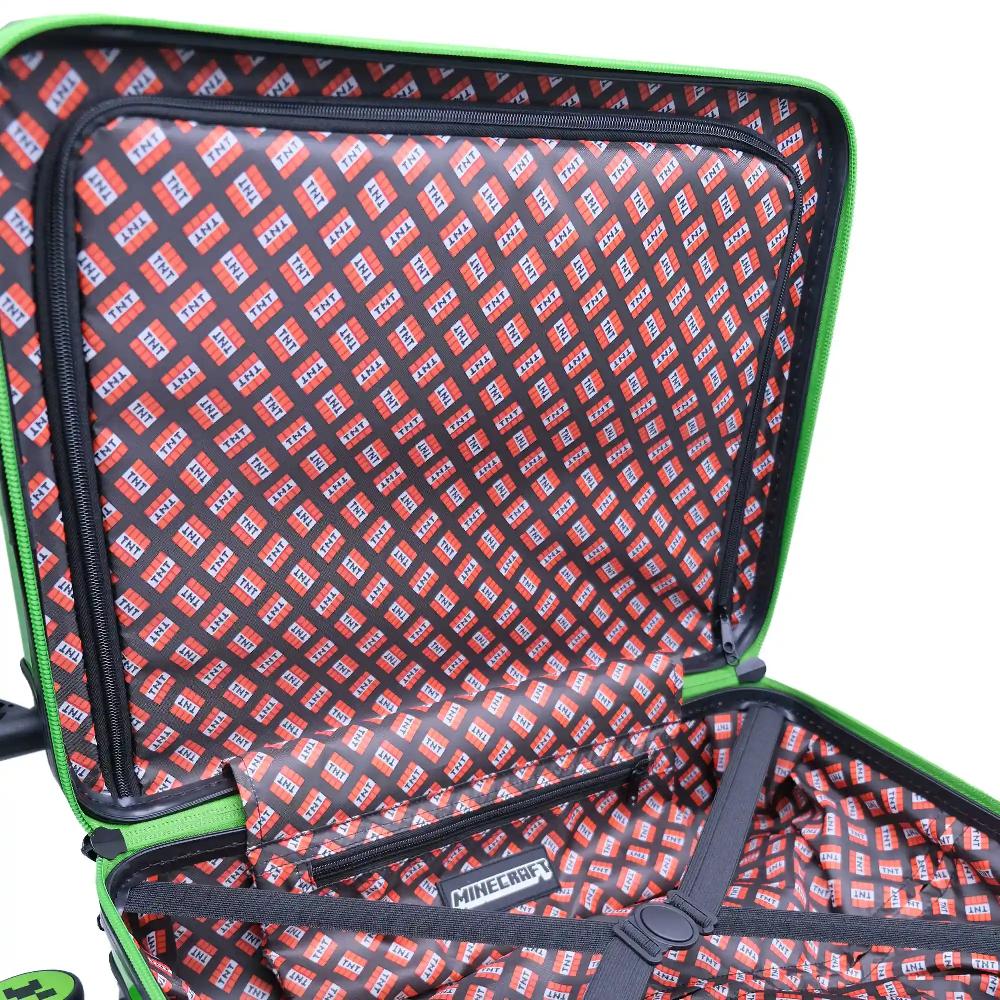 Firenze artegiani Minecraft Trolley Cabina. 4 ruedas Giratorias y multidireccionales. Material policarbonato termoformado con diseño Minecraft. Incluye candado TSA de combinación Rebajas de fin de temporada
