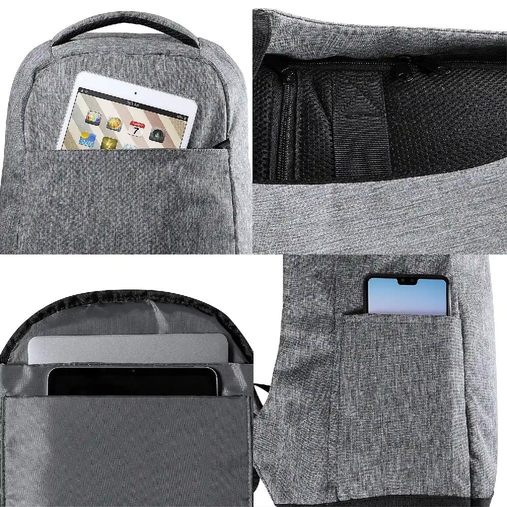 Firenze artegiani Mochila Antirrobo Conexión USB. Bolsillo Acolchado para Portátil y Tablet. Parte Trasera y Cintas Acolchadas Los más vendidos
