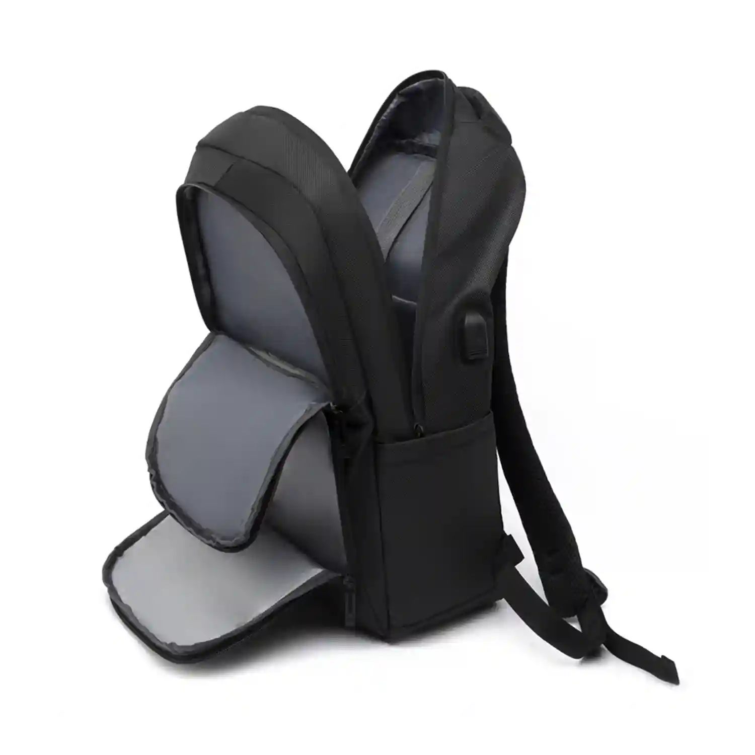 Firenze artegiani Mochila de viaje con gran resistencia impermeable y con conexión USB. Acolchada ventilada y con asa para trolley Tienda