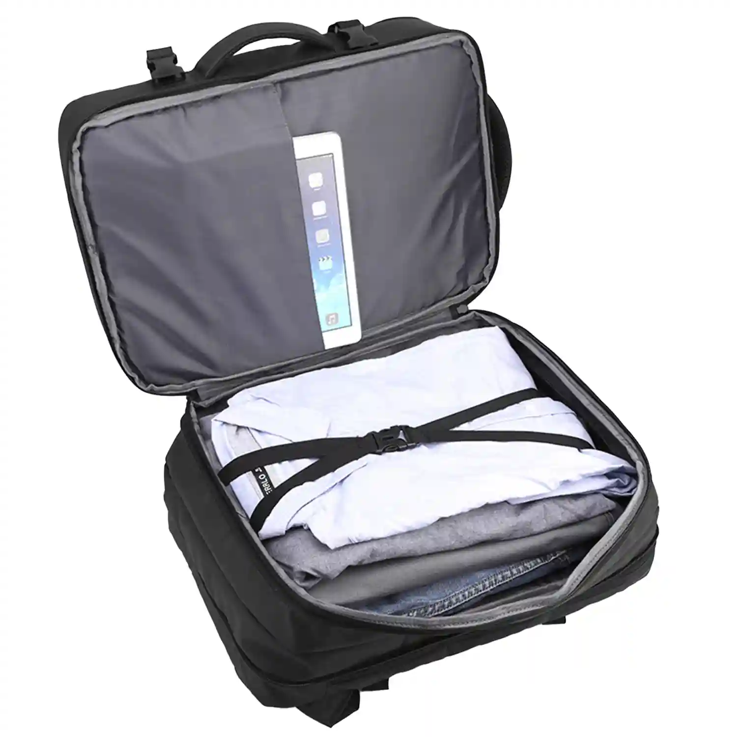 Firenze artegiani Mochila expandible viaje cabina de gran resistencia con multicompartimento y conexión USB Liquidación