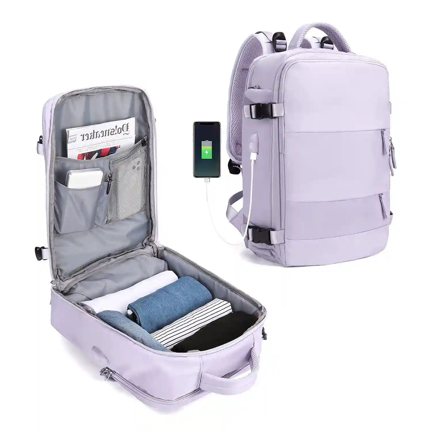Firenze artegiani Mochila cabina viaje de gran capacidad con multicompartimento (calzado ropa portátil) Envío gratis