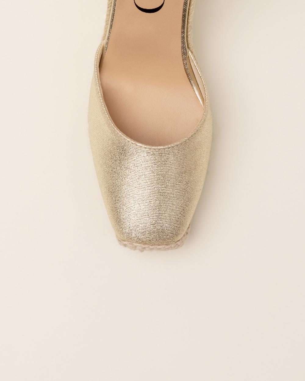Gaimo espadrilles Tedie CarraraAlpargatas de cuña en piel grabada con cintas ÚLTIMAS EDICIONES