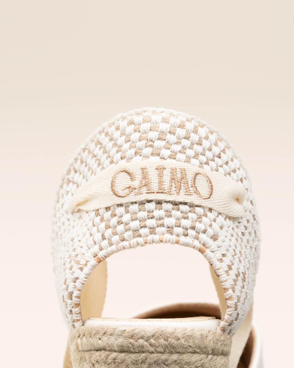Gaimo espadrilles Tedie MarfilAlpargatas de cuña en piel con cintas Oferta especial de fábrica