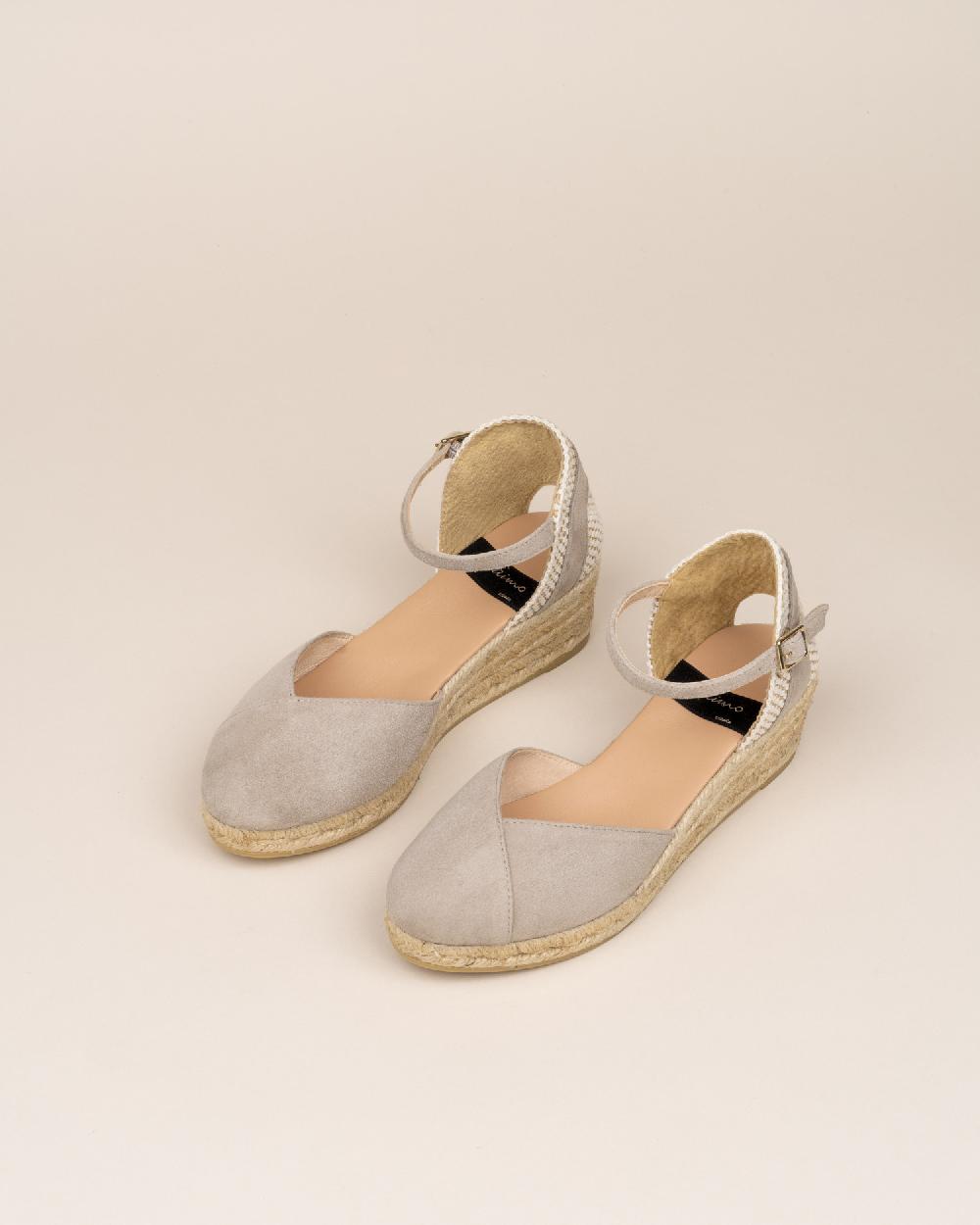 Gaimo espadrilles Copita KangarooAlpargatas de cuña en piel con escote pico Tienda de fábrica