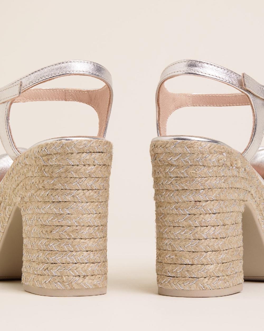 Gaimo espadrilles Coque PlataSandalias con tacón de yute en piel con tubular En oferta