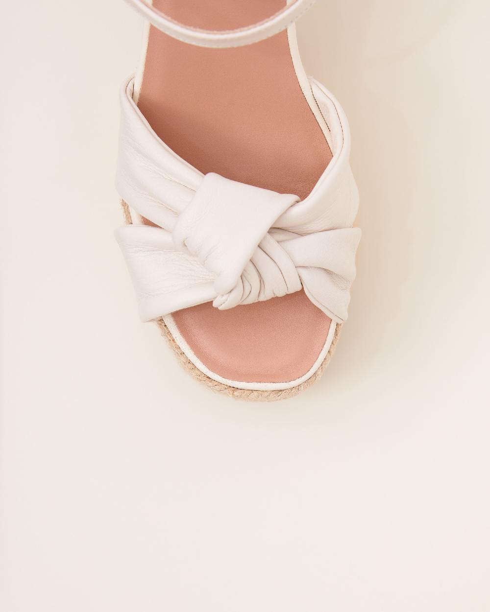 Gaimo espadrilles Coque BlancoSandalias con tacón de yute en piel con tubular Oferta exclusiva