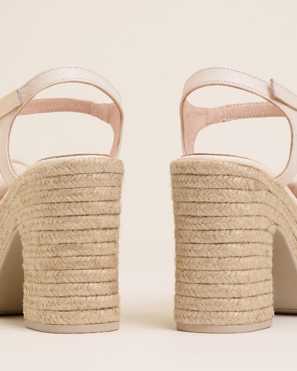Gaimo espadrilles Coque BlancoSandalias con tacón de yute en piel con tubular Oferta exclusiva