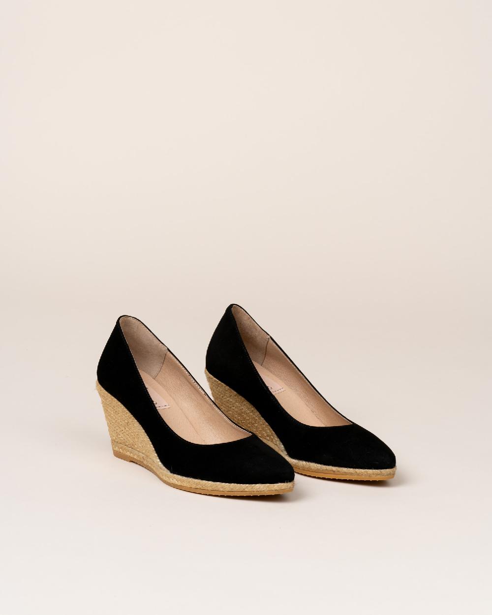 Gaimo espadrilles Teva NegroSalones de cuña de yute en piel con escote redondo Ofertas especiales