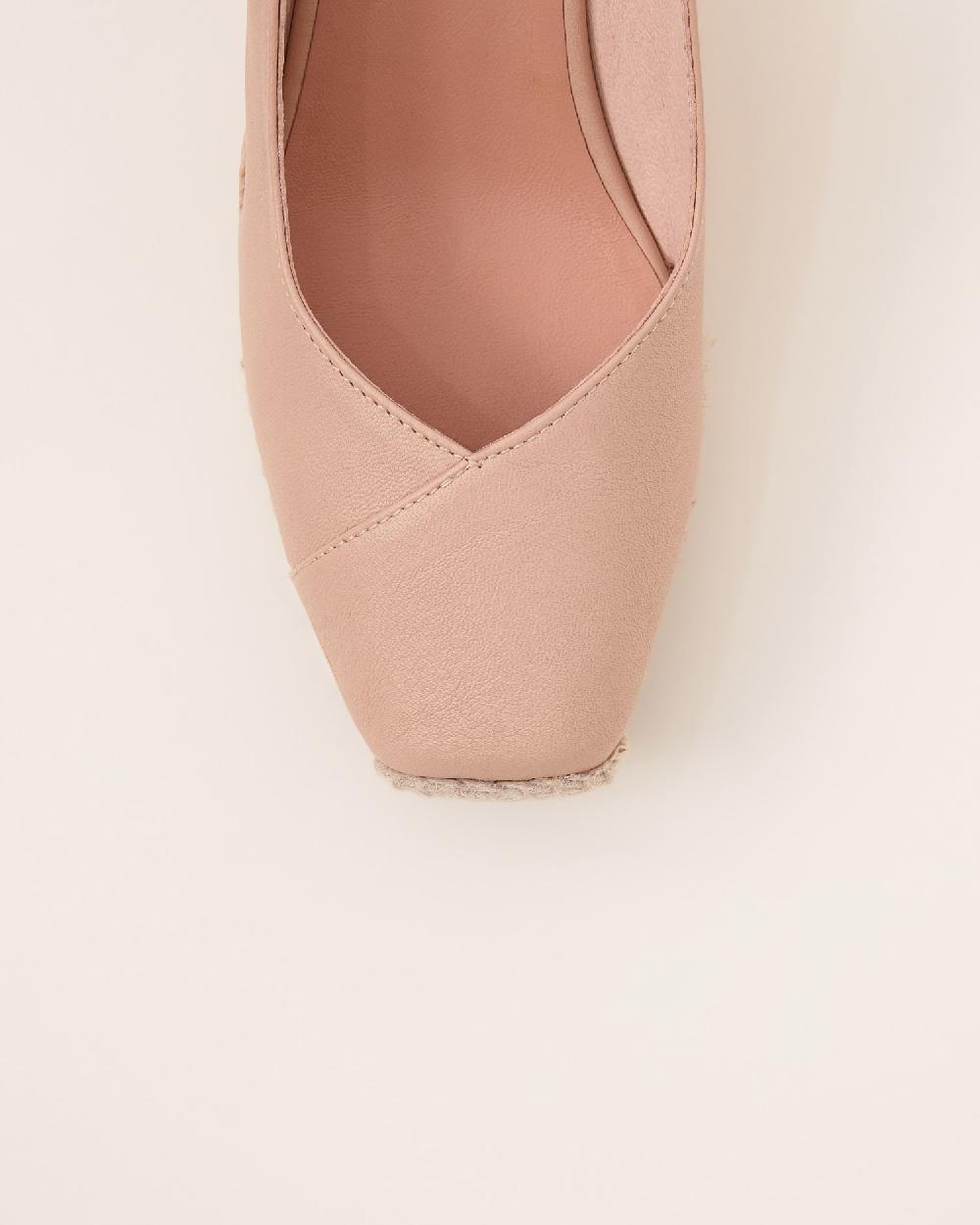 Gaimo espadrilles Tarsi BeigeAlpargatas de cuña destalonadas en piel Rebajas de fin de temporada