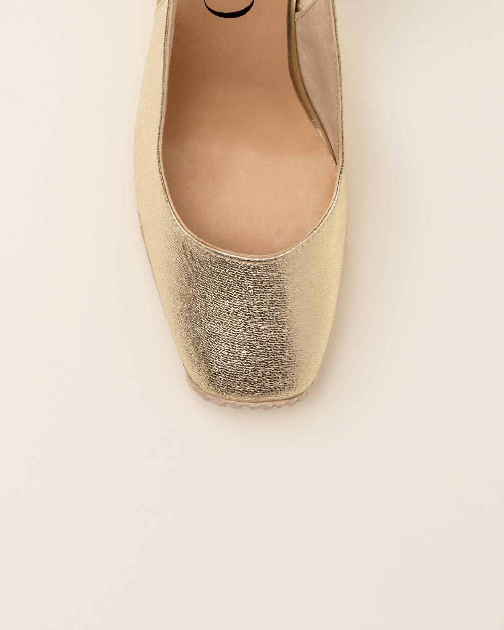 Gaimo espadrilles Teyma CarraraAlpargatas de cuña en piel grabada destalonada Precio ultrabajo