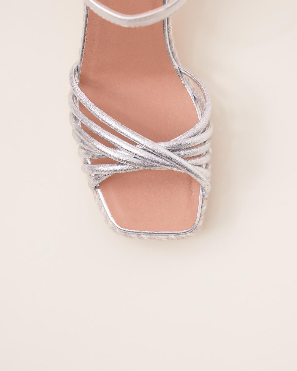 Gaimo espadrilles Fusca PlataSandalias con tacón de yute en piel con detalle multitiras Outlet