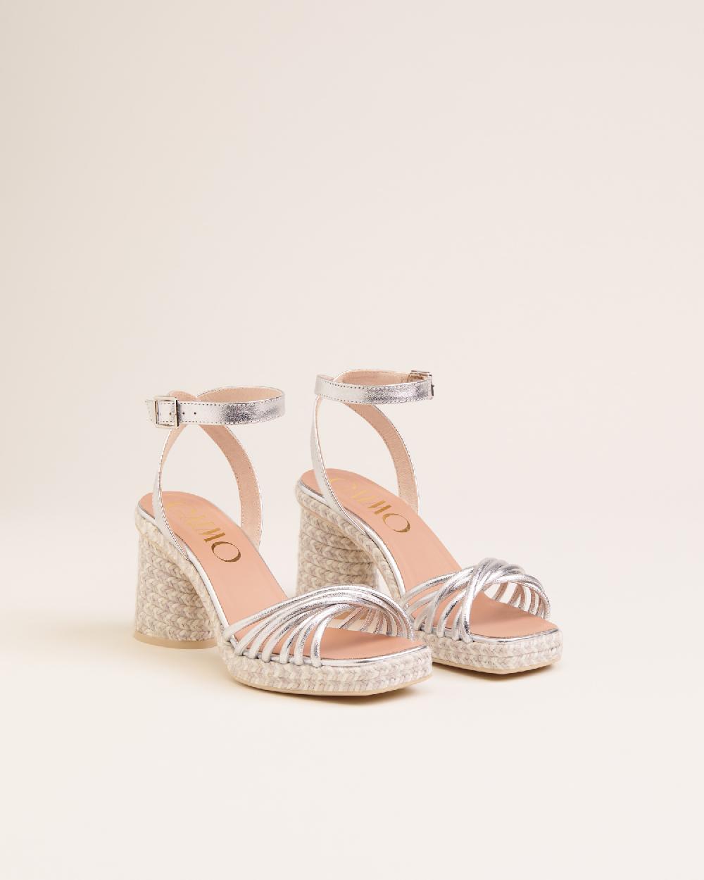 Gaimo espadrilles Fusca PlataSandalias con tacón de yute en piel con detalle multitiras Outlet