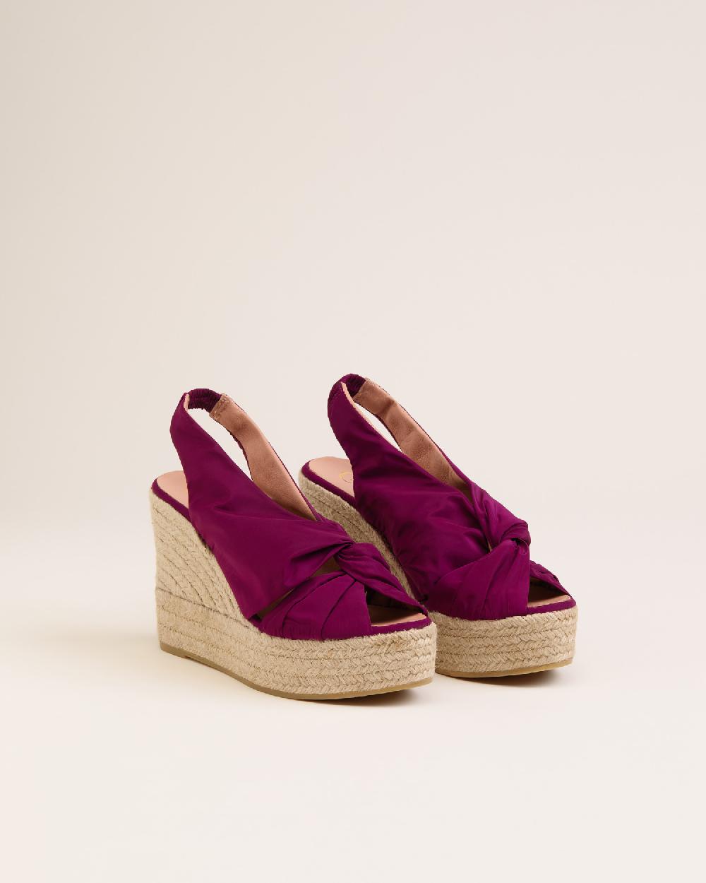 Gaimo espadrilles Anca ViolinSandalias de cuña en tejido acolchado Venta caliente