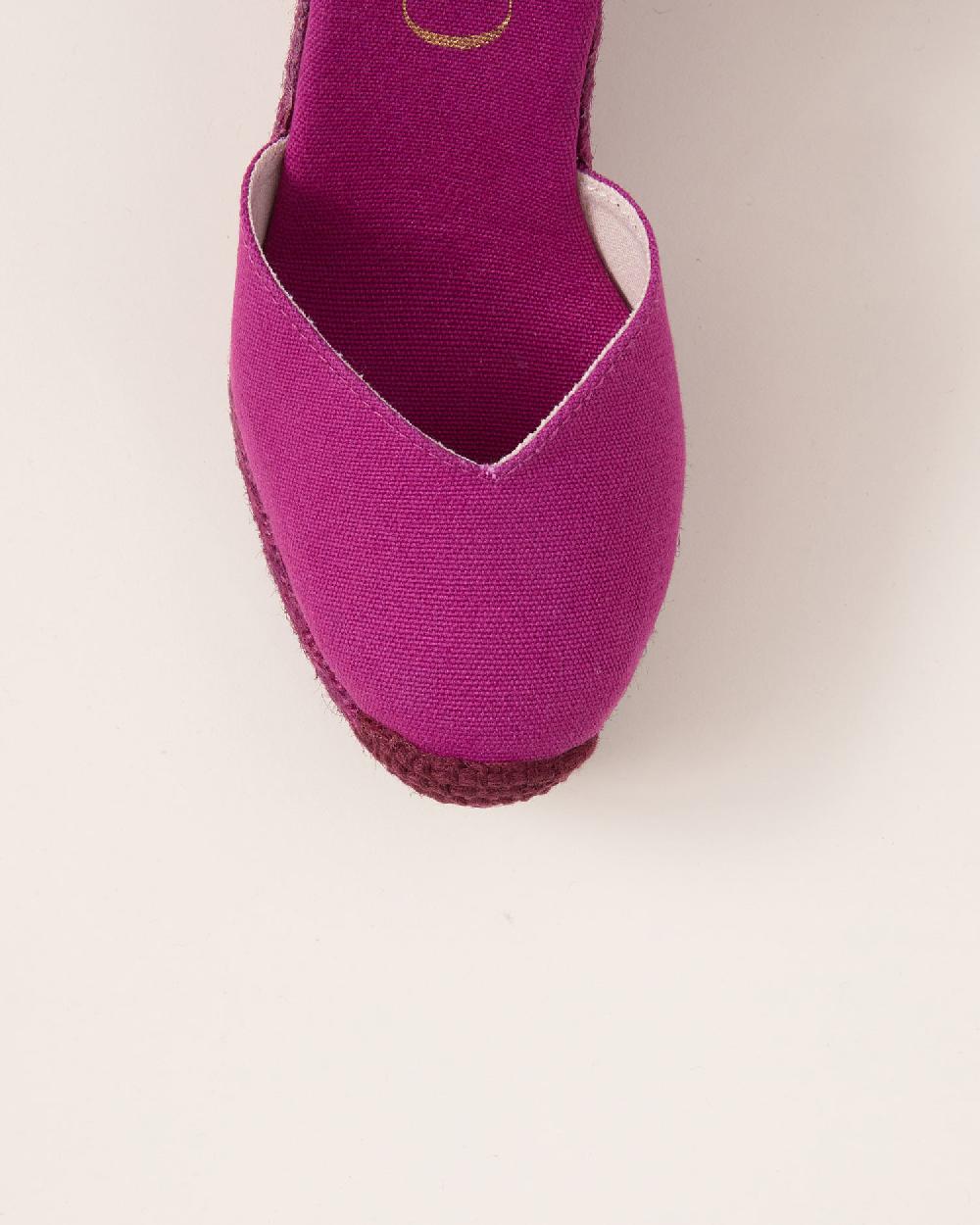 Gaimo espadrilles Tani PeonyAlpargatas de cuña alta monocolor en algodón con cintas Rebajas de fábrica