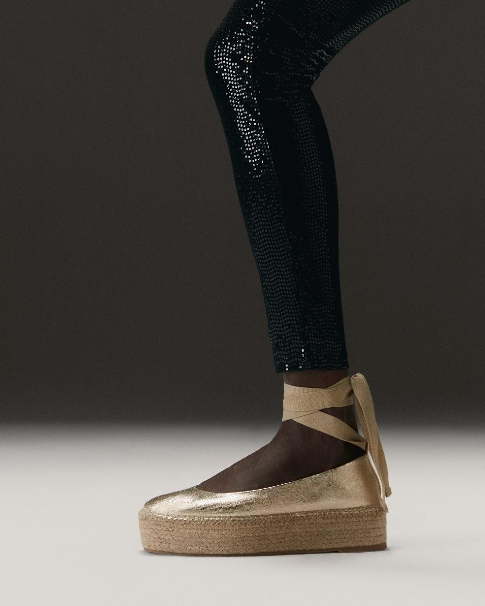 Gaimo espadrilles Mitsy CarraraBailarinas con plataforma de yute en piel grabada con cintas Ventas relámpago