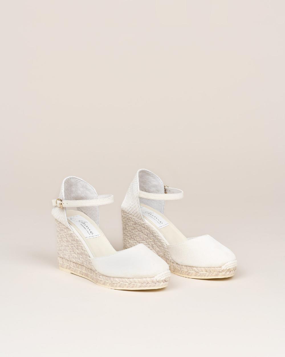 Gaimo espadrilles Global Ante MarfilAlpargatas de cuña en piel con hebilla Últimos 3 días