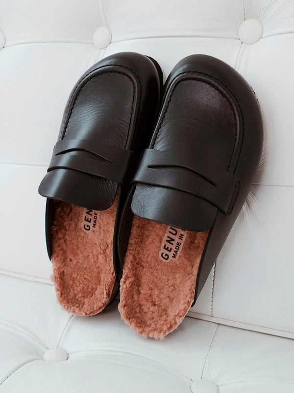 Genuins LOIS LEATHER BLACK Oferta especial de fábrica