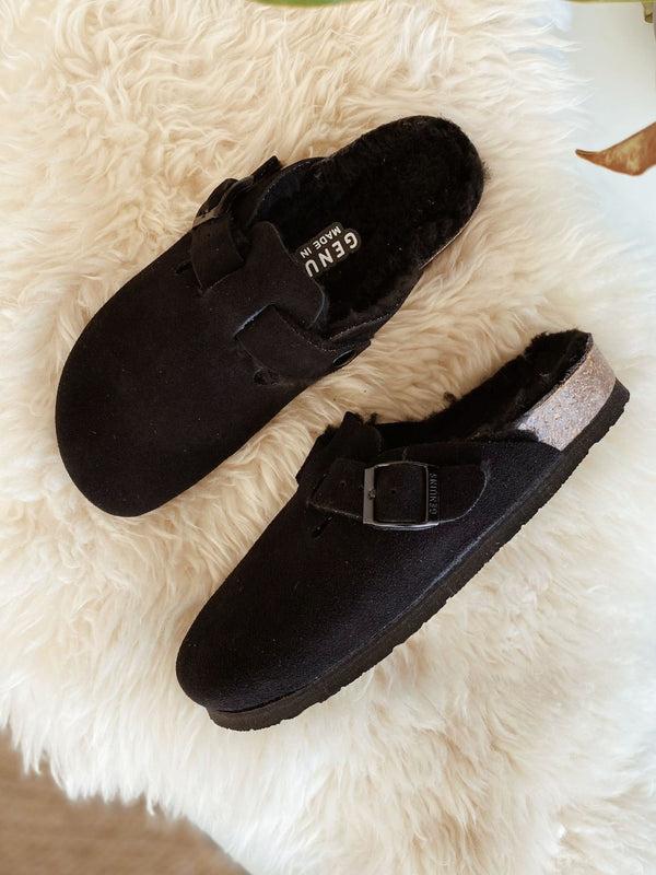 Genuins RIVA VELOUR WOOL BLACK Envío gratis