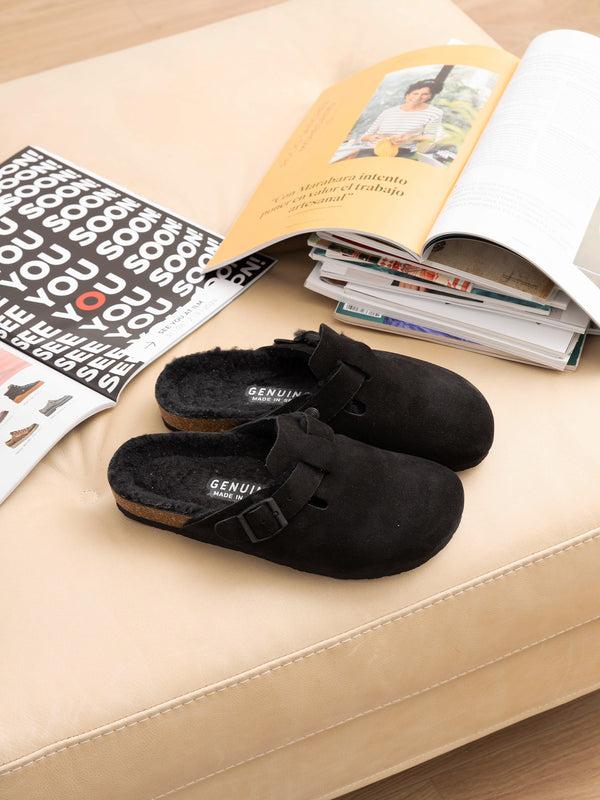 Genuins RIVA VELOUR WOOL BLACK Envío gratis