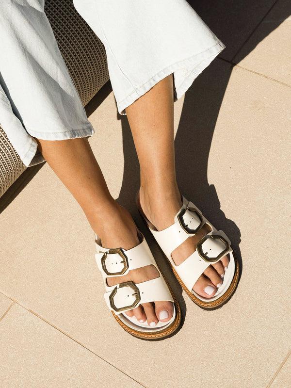 Genuins GALIA LEATHER DRESS WHITE Rebajas de fábrica