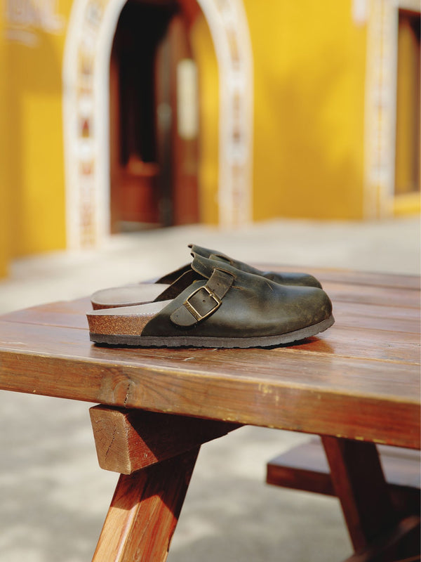 Genuins RIVA OILED LEATHER KAKI UNISEX Tienda