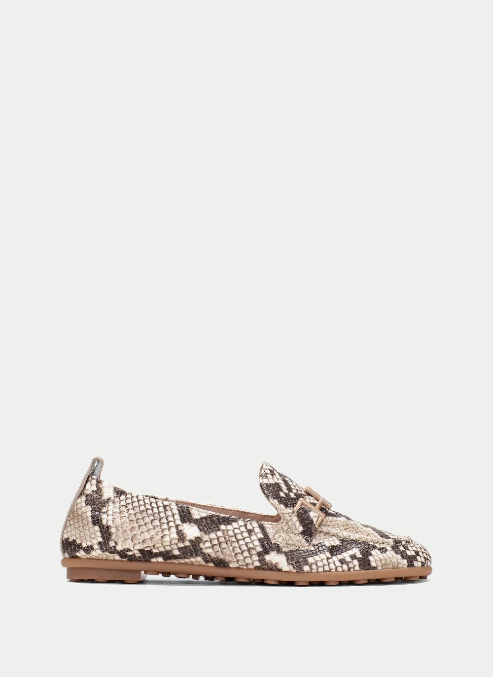 Hispanitas Mocasin bombay snake-taupe