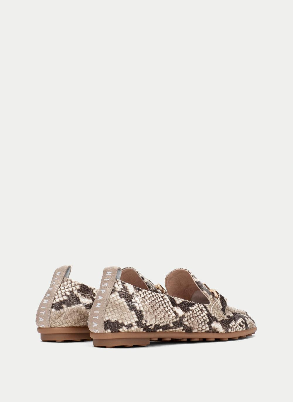 Hispanitas Mocasin bombay snake-taupe Limitado a 3 días