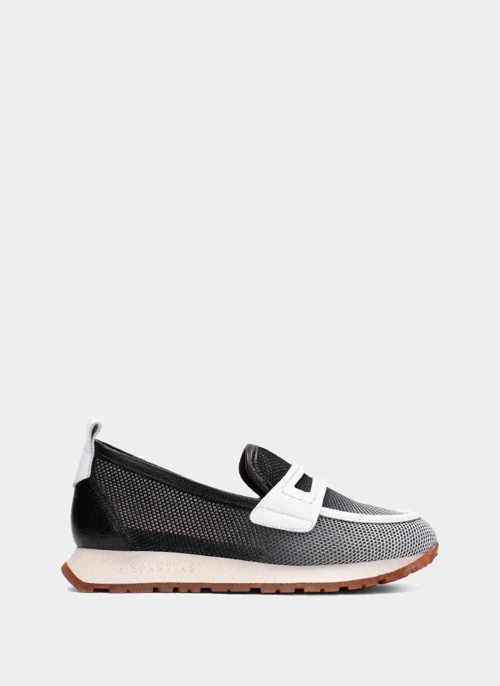 Hispanitas Mocasin Sport kansas negro-blanco