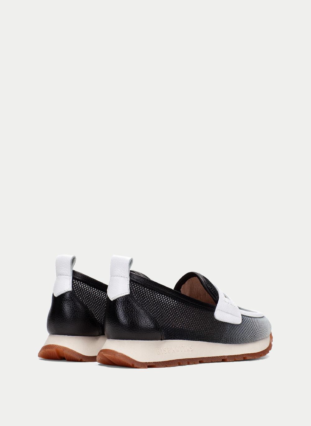 Hispanitas Mocasin Sport kansas negro-blanco Ahorra y exporta
