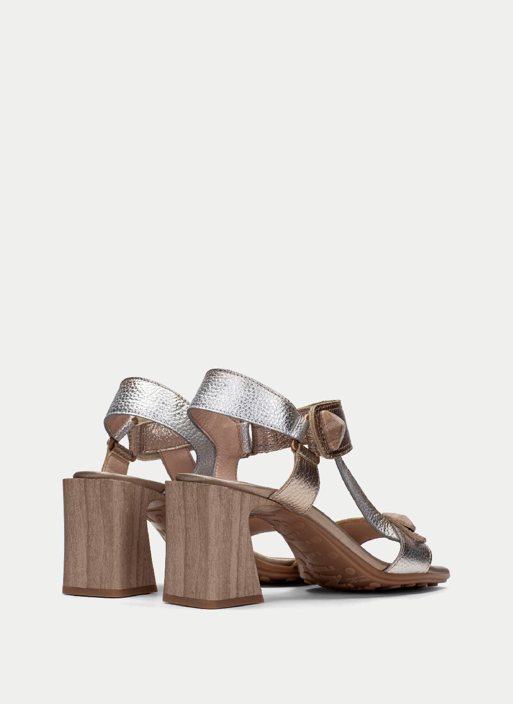 Hispanitas Sandalia Tacon miami metalizados Descuento por venta flash