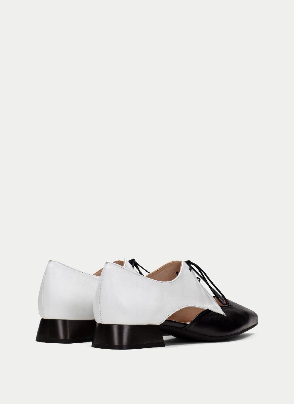 Hispanitas Zapato Plano dali blanco-negro 2025