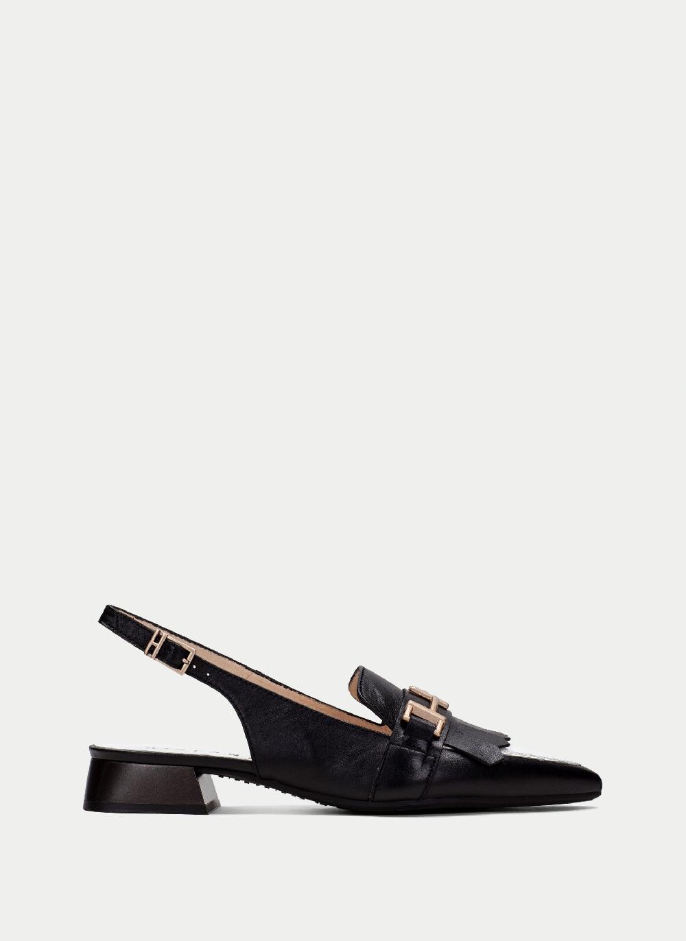 Hispanitas Zapato Plano dali negro-blanco