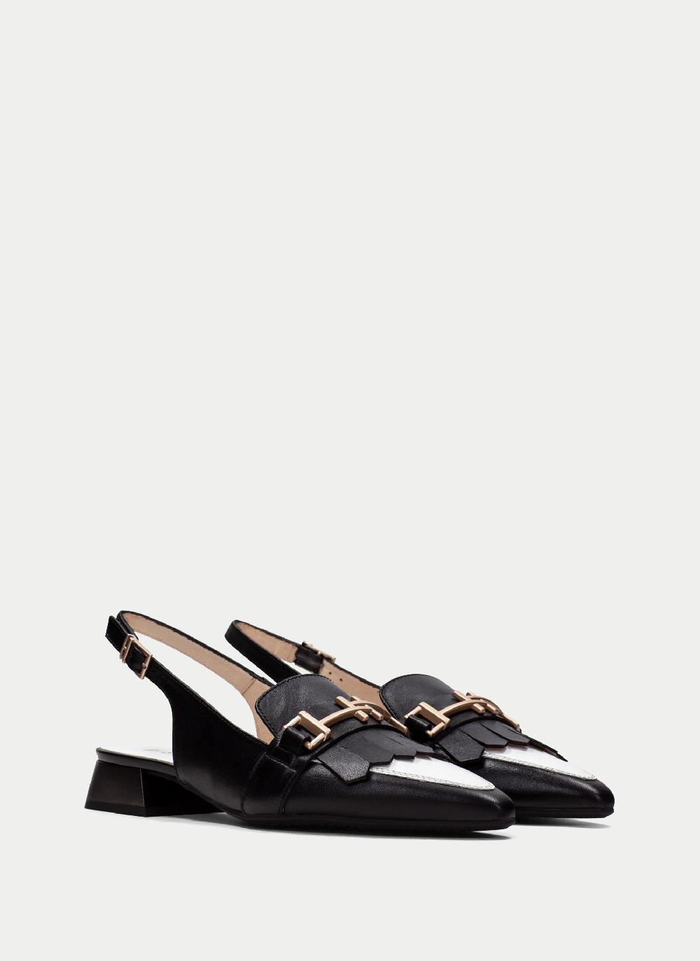 Hispanitas Zapato Plano dali negro-blanco Grandes ahorros