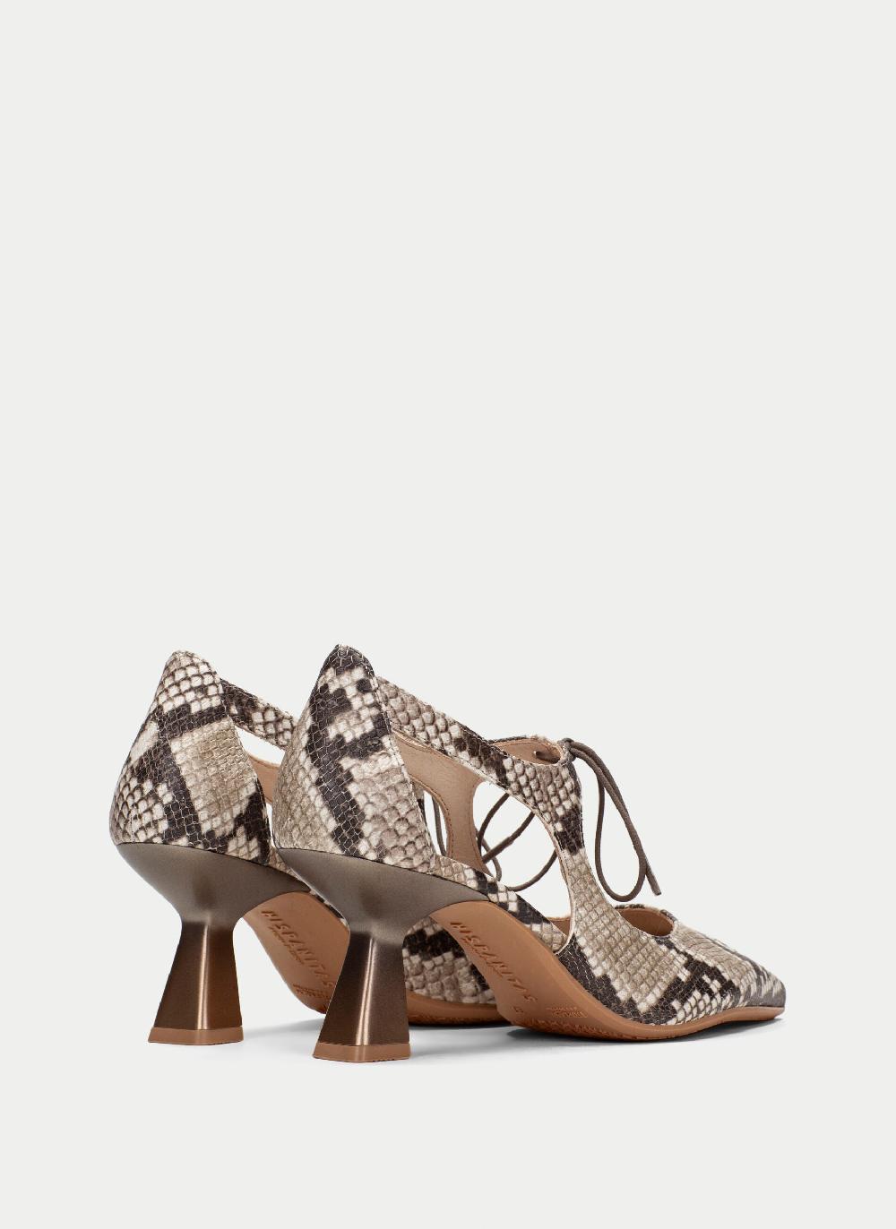 Hispanitas Zapato Tacon nova snake-taupe Devoluciones gratuitas