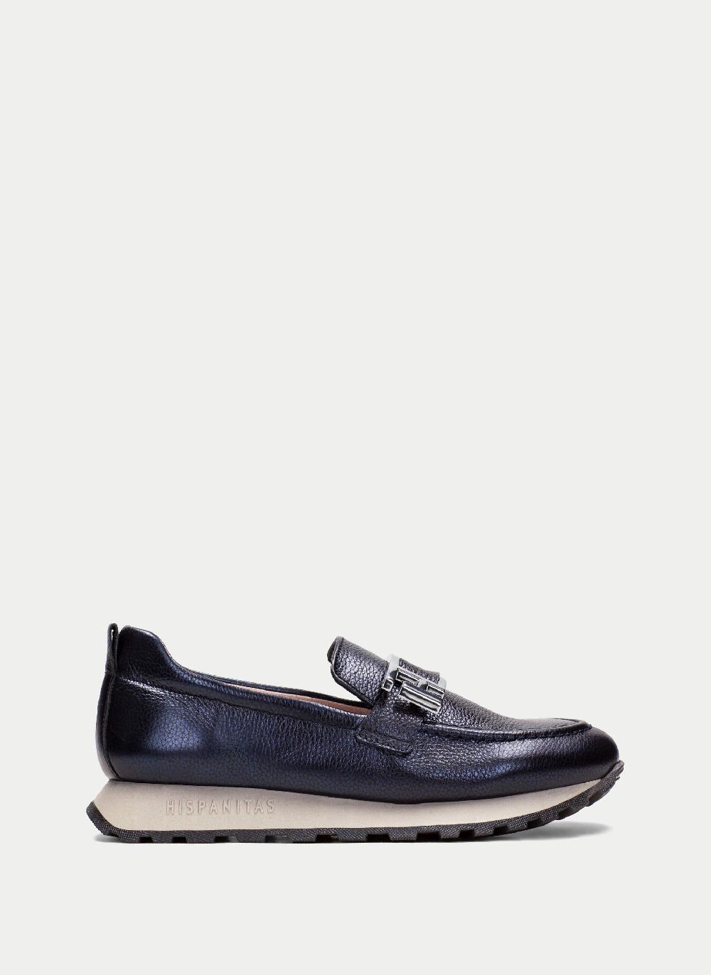 Hispanitas Mocasin Sport loira azul-metalizado