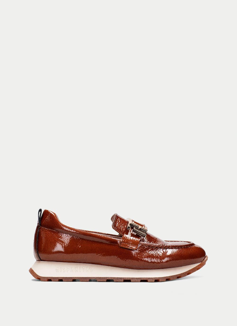 Hispanitas Mocasin Sport loira cuero
