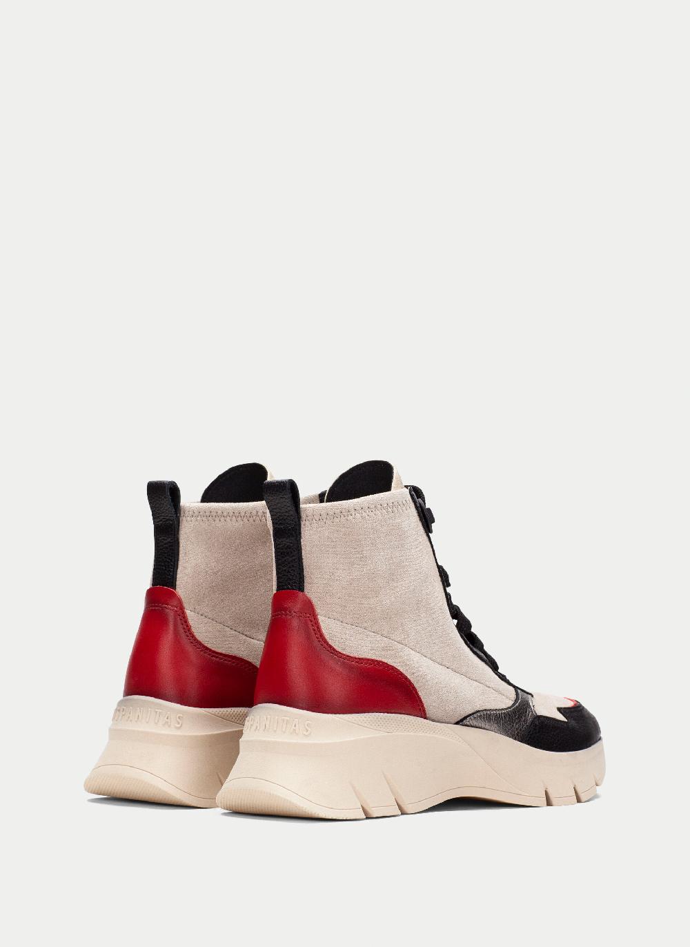Hispanitas Botin sport helsinki negro-milk-rojo Últimos 2 días