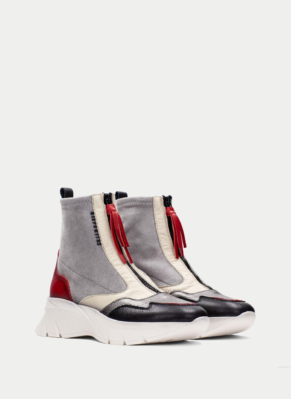Hispanitas Botin sport helsinki negro-gris-rojo Precio de fábrica