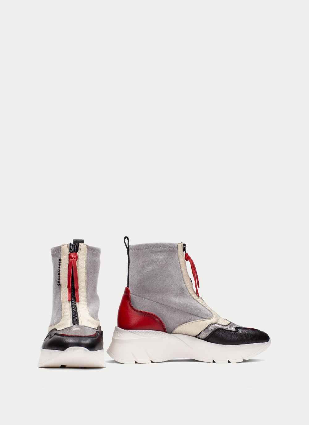 Hispanitas Botin sport helsinki negro-gris-rojo Precio de fábrica