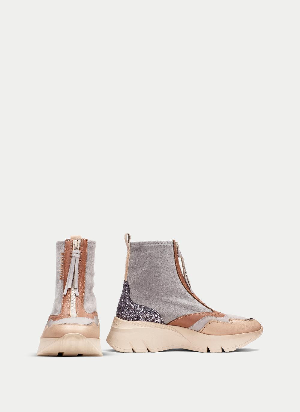 Hispanitas Botin sport helsinki gris-tierra-glitter Promoción por tiempo limitado