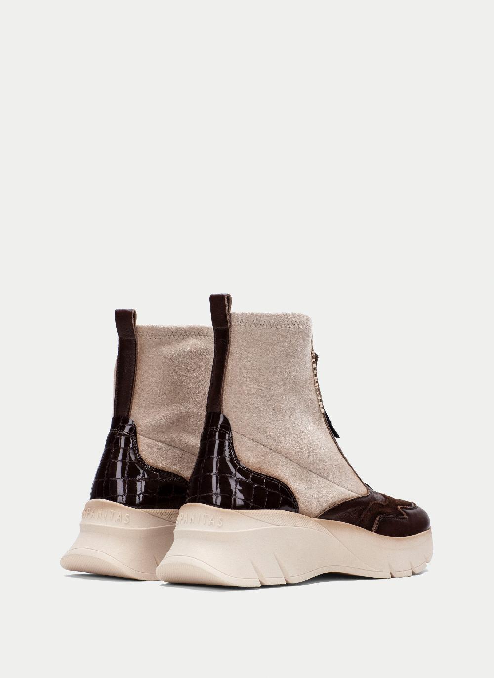 Hispanitas Botin sport helsinki marron-milk Solo hoy