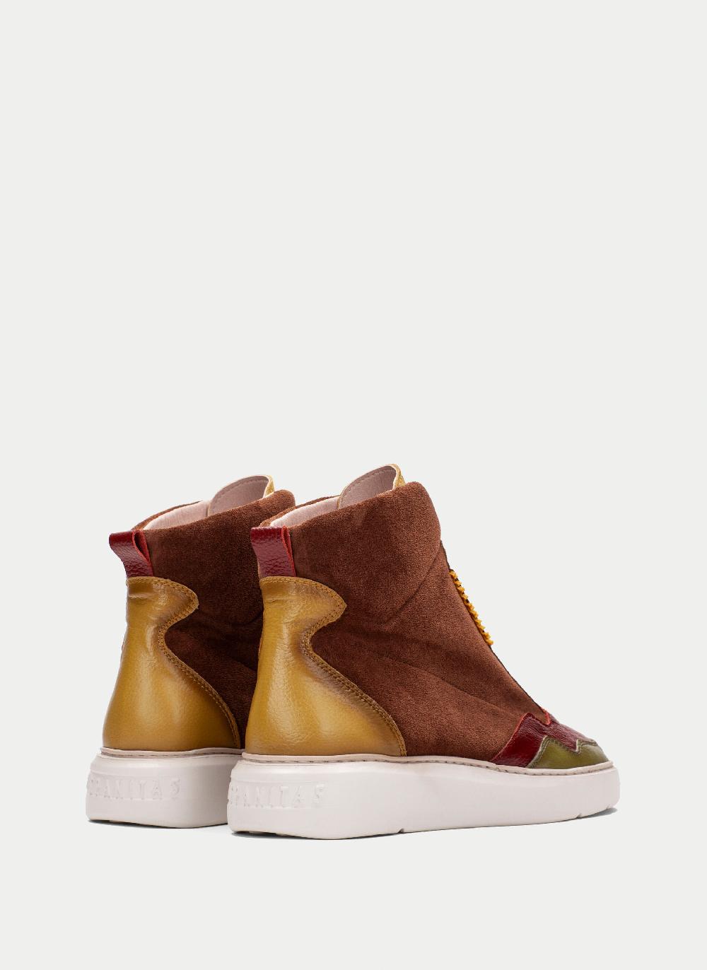 Hispanitas Botin sport oceania cuero-mostaza-oliva Superdescuento
