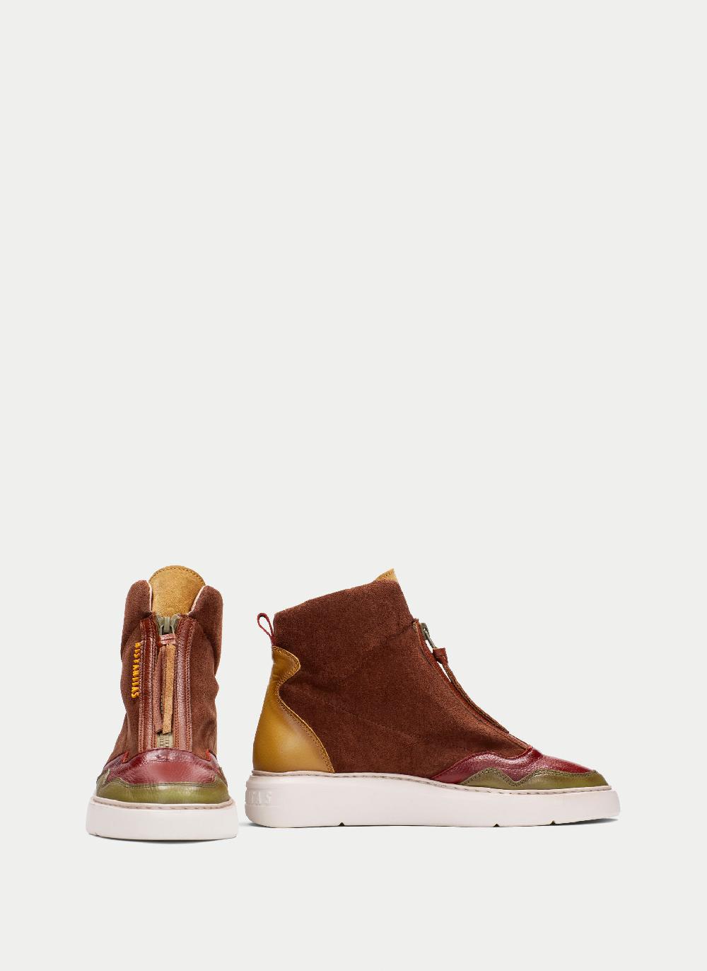 Hispanitas Botin sport oceania cuero-mostaza-oliva Superdescuento
