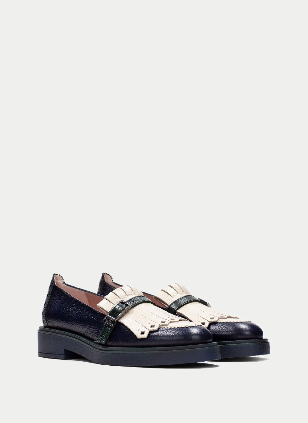 Hispanitas Mocasin brooklyn azul-milk-forest