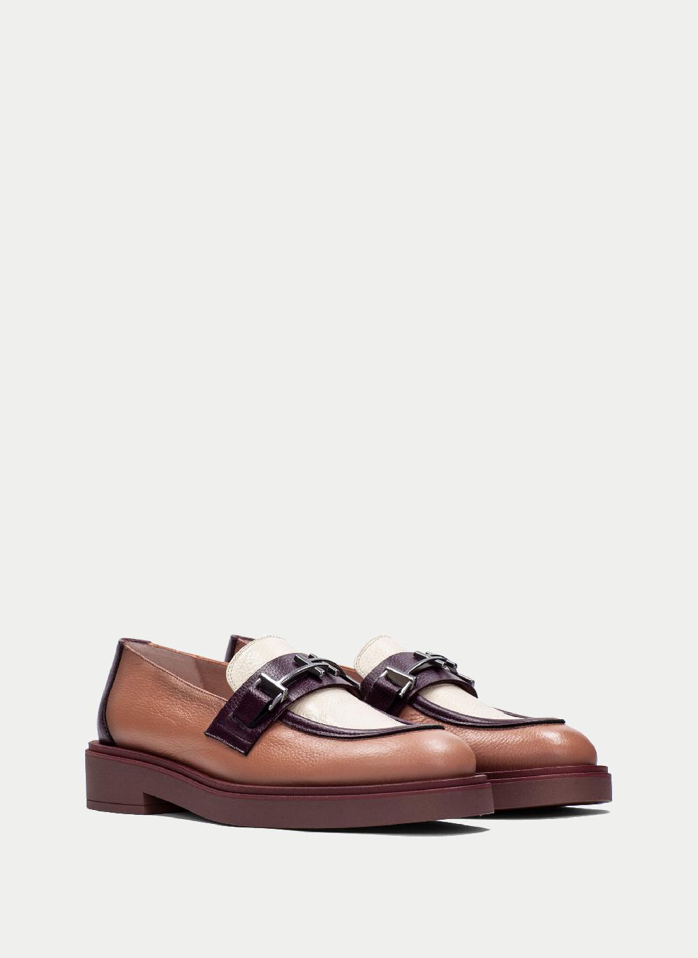 Hispanitas Mocasin brooklyn vino-milk-almond Envío gratis