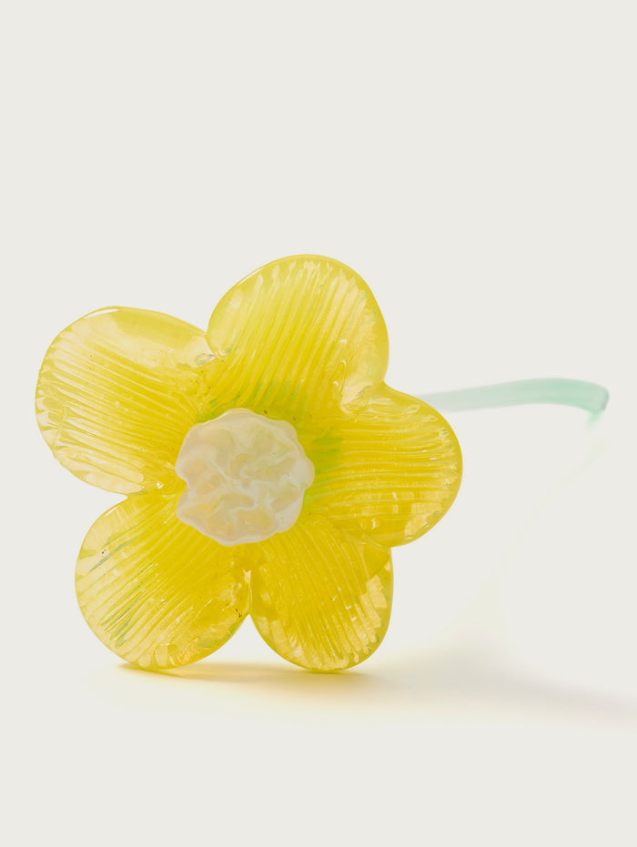 Hoff Deco Mouthblown Crystal Flower Yellow by HOFF Rebajas baratas