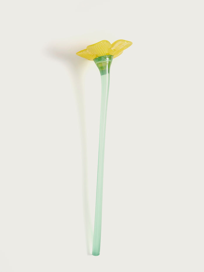 Hoff Deco Mouthblown Crystal Flower Yellow by HOFF Rebajas baratas