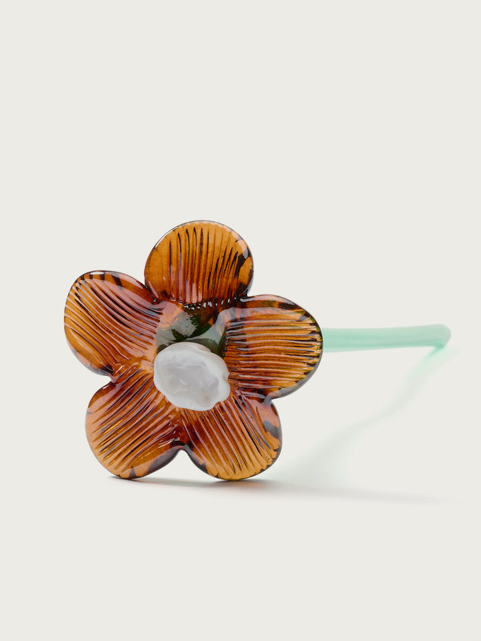 Hoff Deco Mouthblown Crystal Flower Brown by HOFF Rebajas