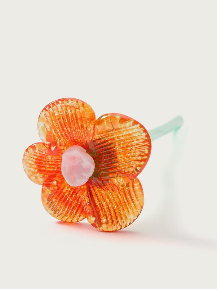 Hoff Deco Mouthblown Crystal Flower Orange by HOFF Gran oferta