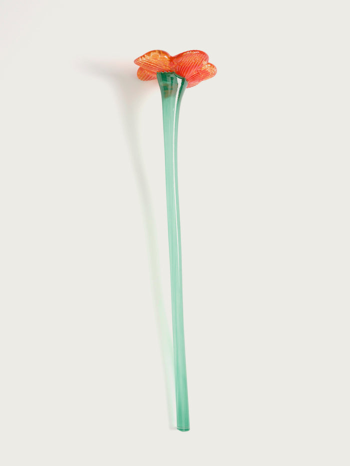 Hoff Deco Mouthblown Crystal Flower Orange by HOFF Gran oferta